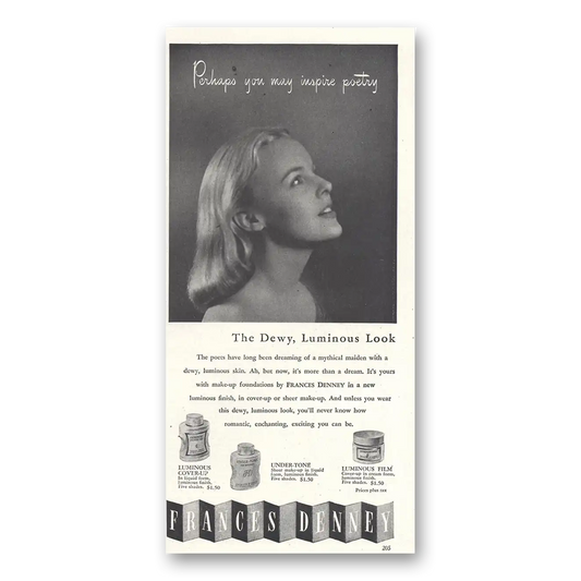 1946 Frances Denney Impire Poetry Vintage Magazine Print Ad