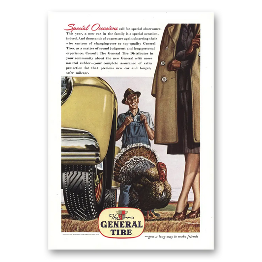 1946 General Tire Special Occasions Special Observance Vintage Magazine Print Ad