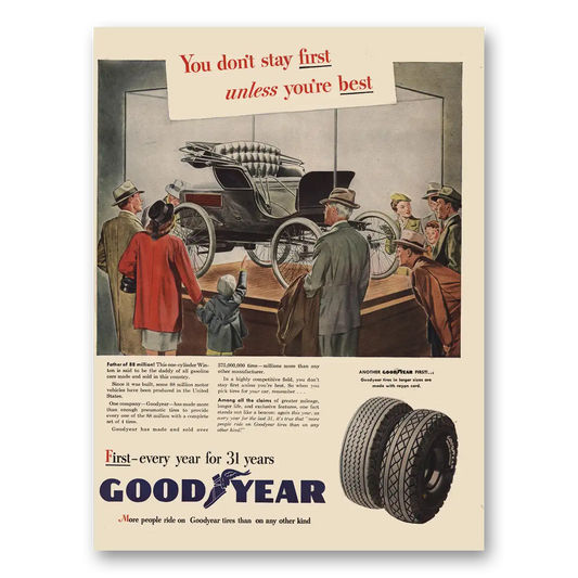 1946 Goodyear Tires Tire Father of 88 Million Vintage Magazine Print Ad