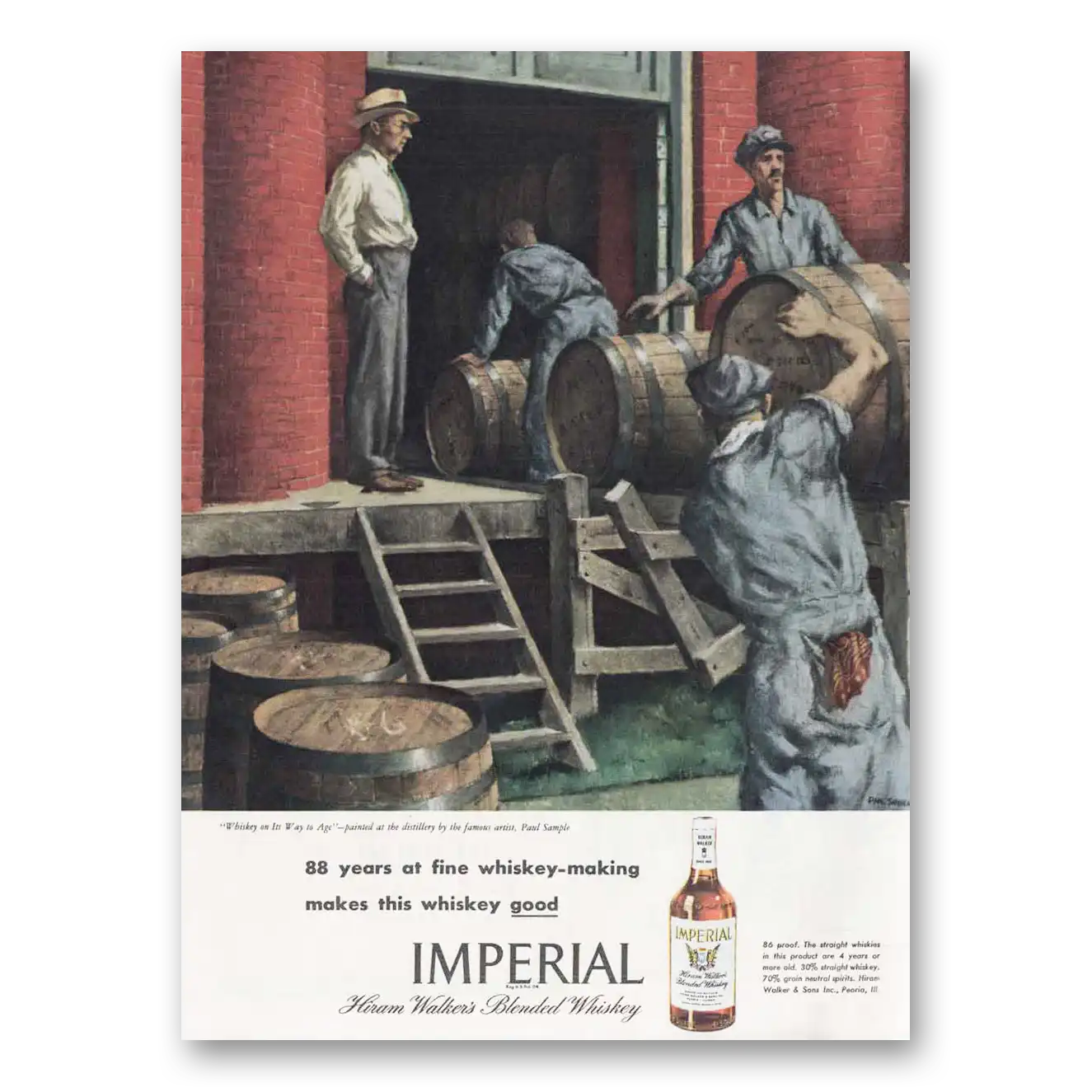 1946 Imperial Whiskey 88 Years at Fine Whiskey Making Vintage Magazine Print Ad