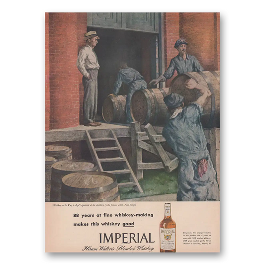 1946 Imperial Whiskey On Its Way to Age Vintage Magazine Print Ad