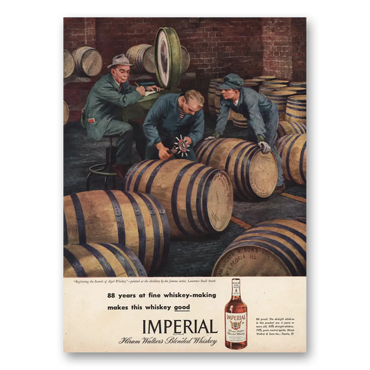 1946 Imperial Whiskey 88 Years of Fine Whiskey Making Vintage Magazine Print Ad