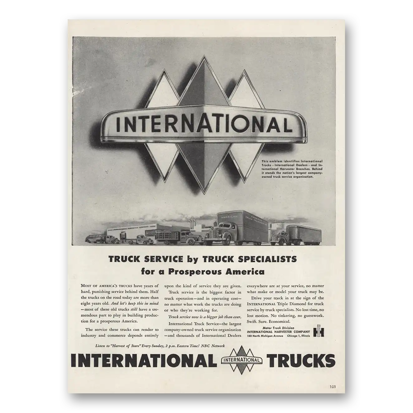 1946 International Trucks Truck Service Truck Specialists Vintage Magazine Print Ad