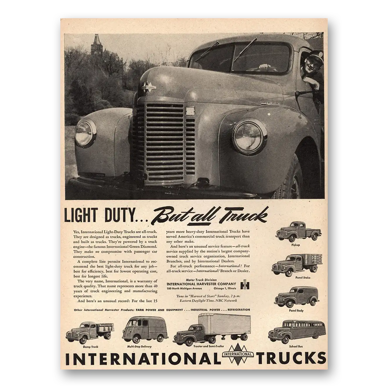 1946 International Trucks Light Duty But All Truck Vintage Magazine Print Ad