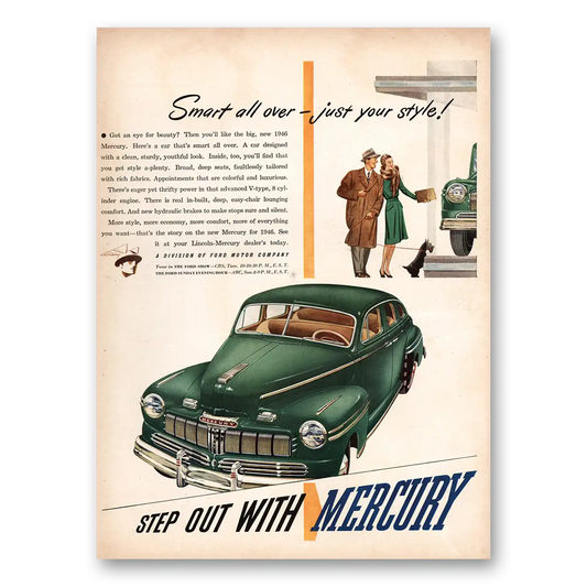 1946 Mercury Smart All Over Just Your Style Vintage Magazine Print Ad