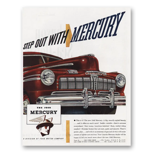 1946 Mercury Step Out Vintage Magazine Print Ad