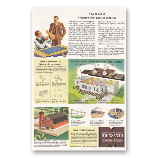 1946 Monsanto Santophen 20 Vintage Magazine Print Ad