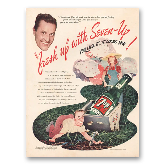 1946 7Up Fresh Up You Like It Likes You Vintage Magazine Print Ad