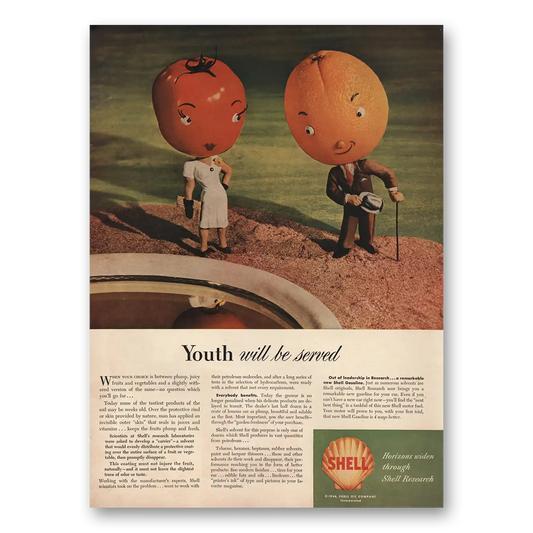 1946 Shell Research Youth Will Be Served Vintage Magazine Print Ad