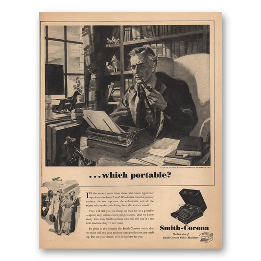 1946 Smith Corona Typewriters Which Portable Vintage Magazine Print Ad