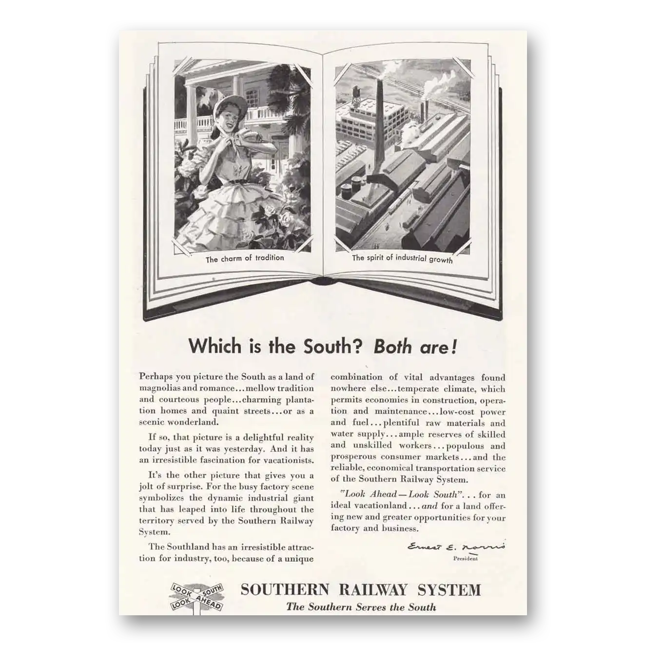 1946 Southern Railway Which is the South Vintage Magazine Print Ad