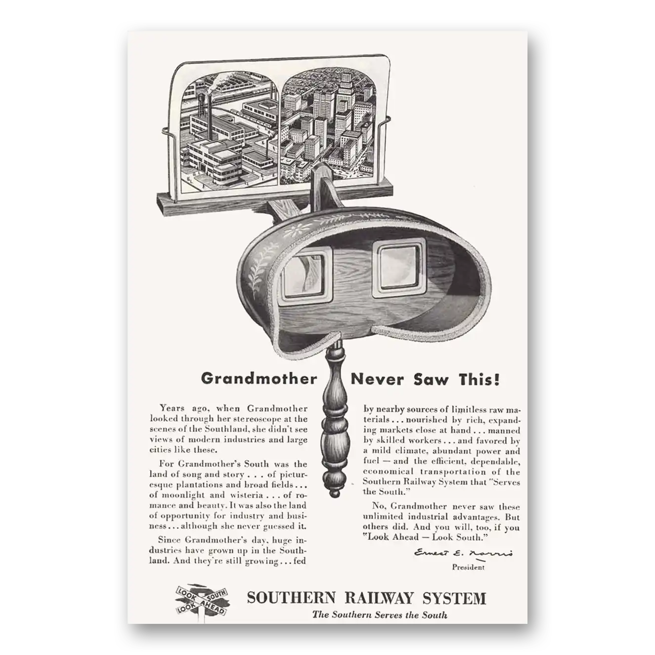 1946 Southern Railway Grandmother Never Saw This Vintage Magazine Print Ad