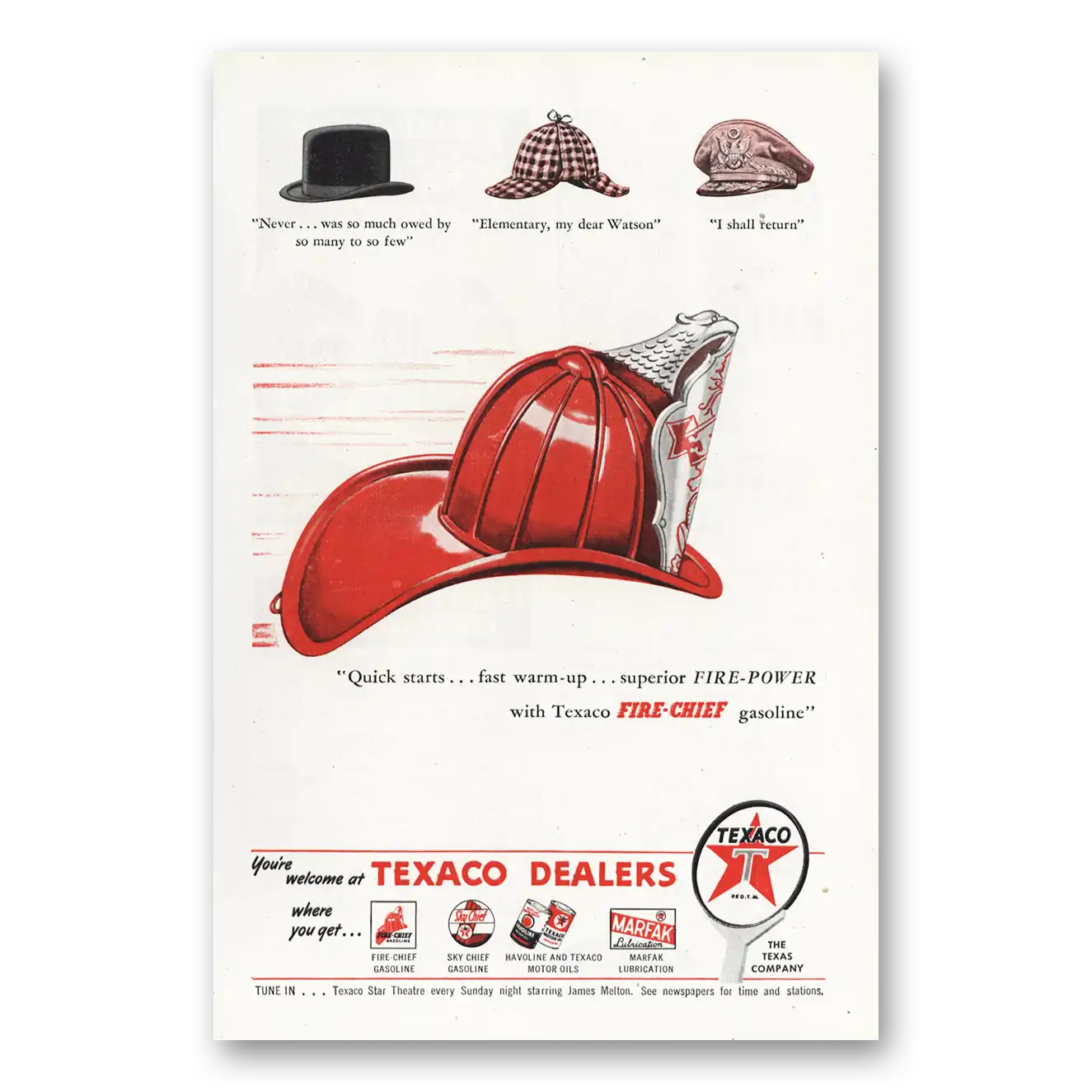 1946 Texaco Dealers Elementary My Dear Watson Vintage Magazine Print Ad