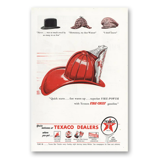 1946 Texaco Dealers Elementary My Dear Watson Vintage Magazine Print Ad