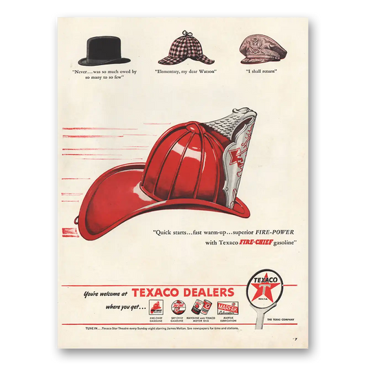 1946 Texaco Dealers Elementary My Dear Watson Vintage Magazine Print Ad