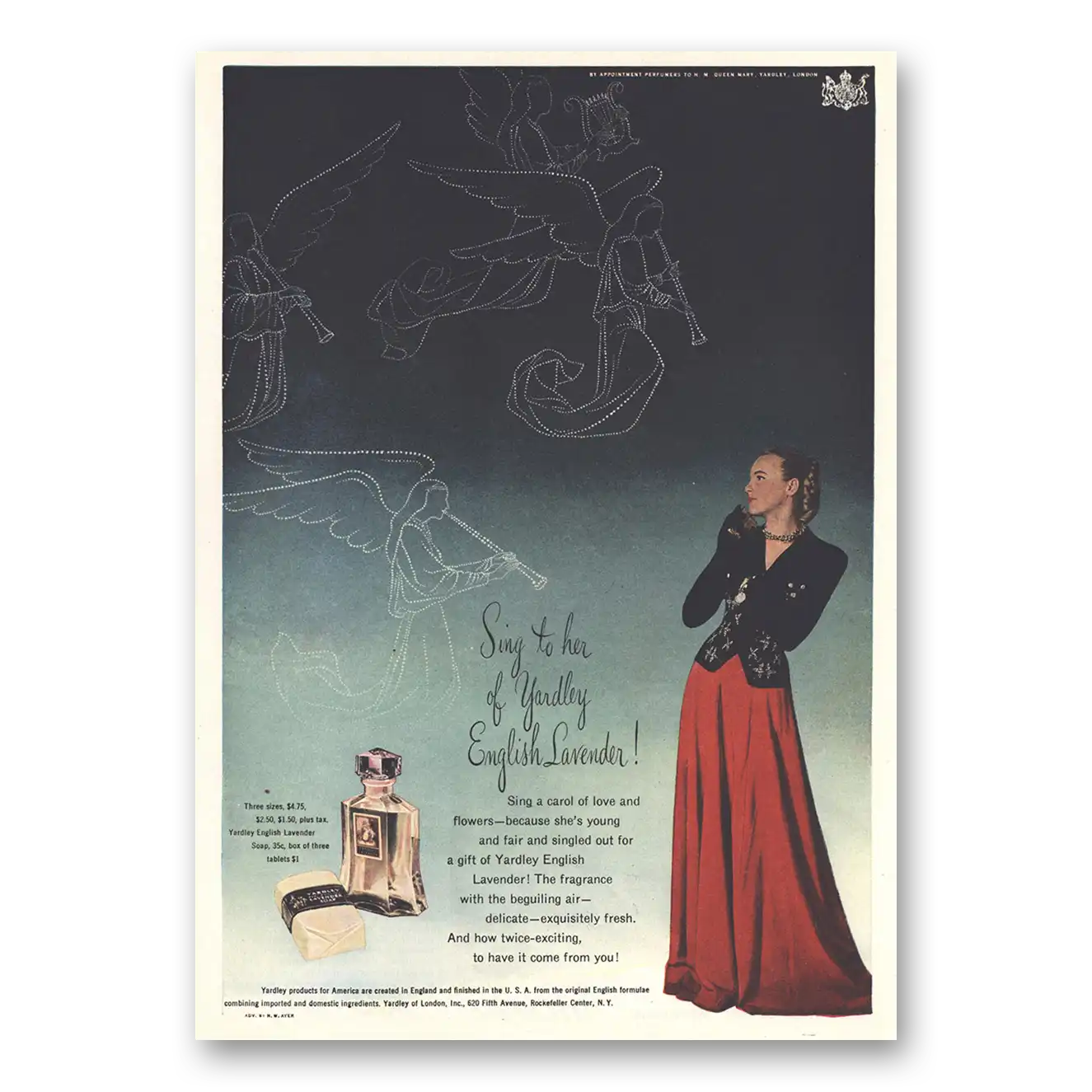 1946 English Lavender Sing To Her Vintage Magazine Print Ad