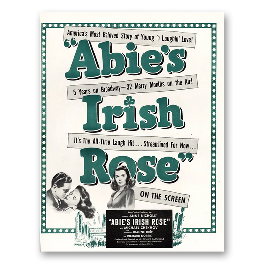 1947 Abies Irish Rose Movie Promo Anne Nichols Vintage Magazine Print Ad