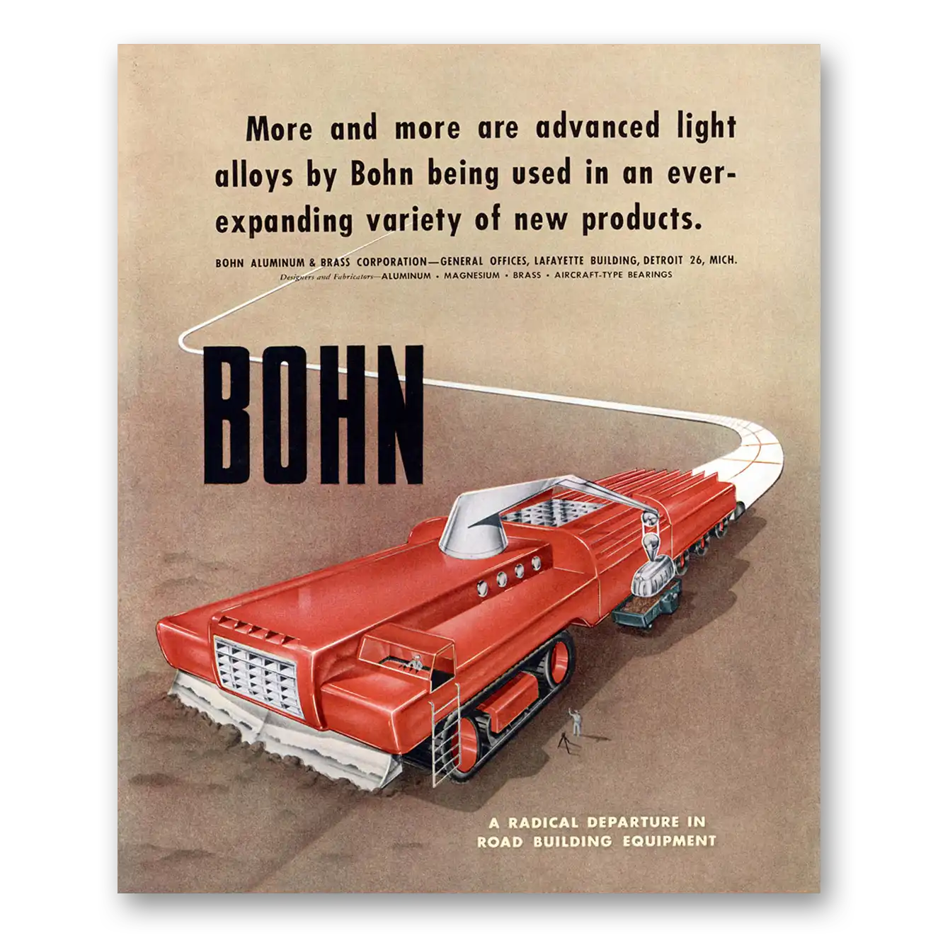 1947 Bohn Aluminum and Brass Advanced Light Alloys Vintage Magazine Print Ad