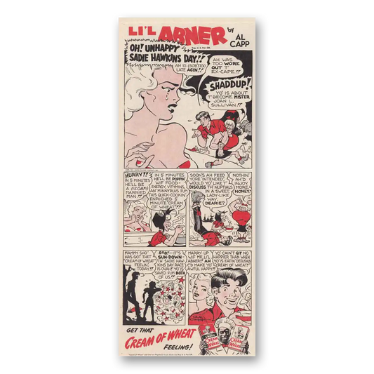 1947 Cream of Wheat Lil Abner Al Capp Vintage Magazine Print Ad