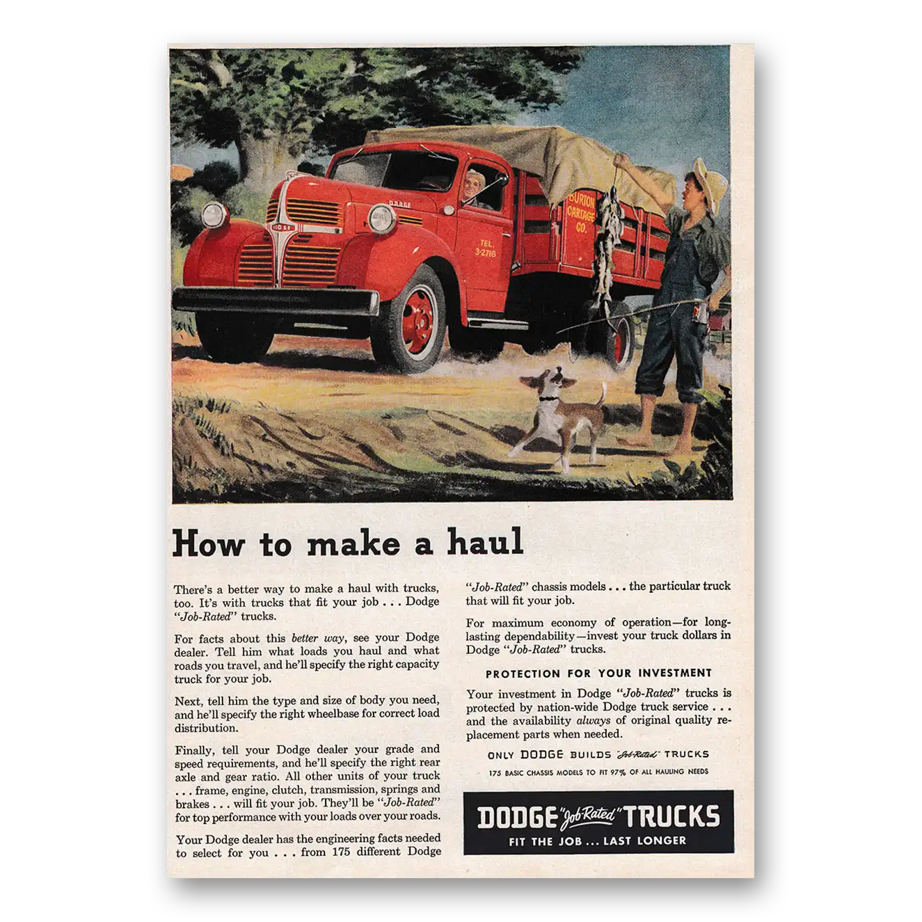 1947 Dodge Trucks How to Make Haul Vintage Magazine Print Ad