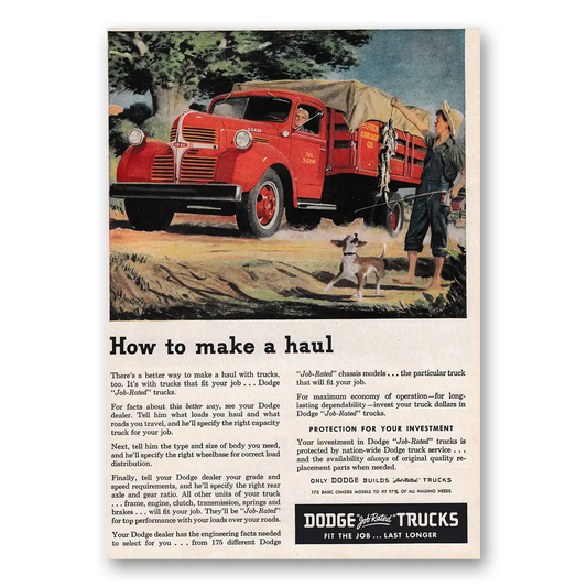 1947 Dodge Trucks How to Make Haul Vintage Magazine Print Ad