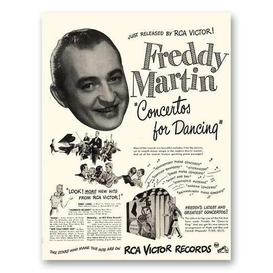 1947 Freddy Martin Promo Concertos for Dancing Vintage Magazine Print Ad