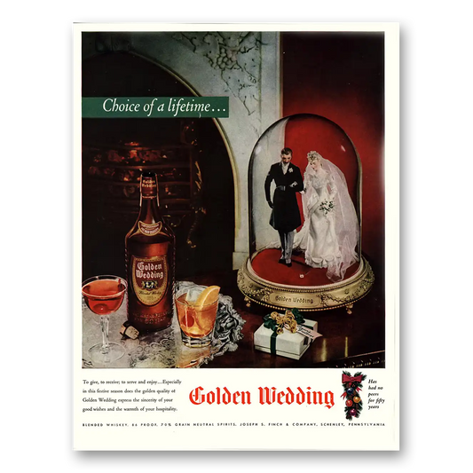 1947 Golden Wedding Choice of Lifetime Vintage Magazine Print Ad