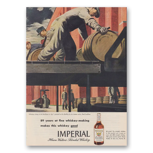 1947 Imperial Whiskey 89 Years at Fine Whiskey Making Vintage Magazine Print Ad