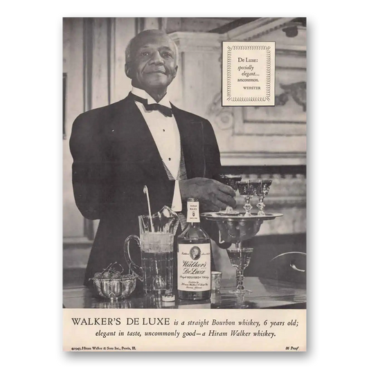 1947 Hiram Walker Whiskey Webster Specially Elegant Vintage Magazine Print Ad