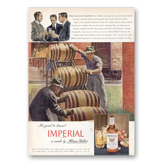 1947 Imperial Whiskey Have You Ever Wondered Vintage Magazine Print Ad