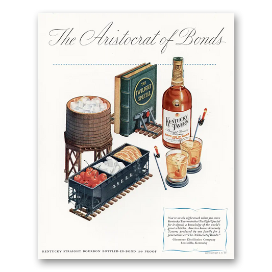 1947 Kentucky Tavern Whiskey Twilight Special Vintage Magazine Print Ad