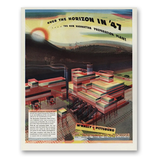 1947 McNally Pittsburg Over the Horizon In 47 Vintage Magazine Print Ad