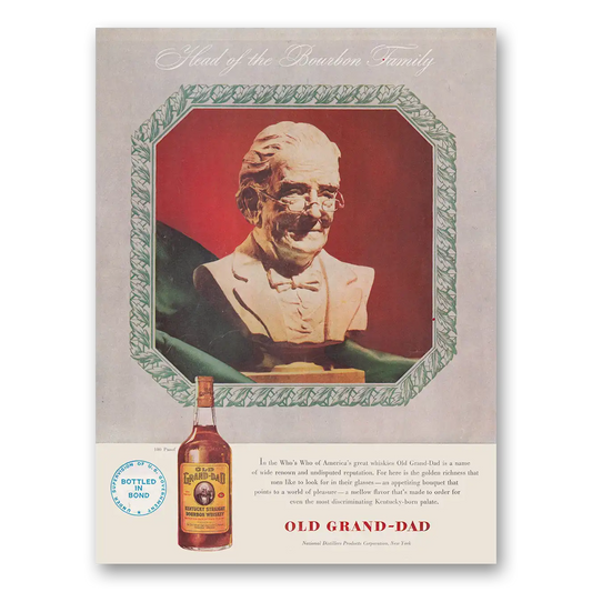 1947 Old Grand-Dad Bourbon Whiskey Who's Who of Americas Great Whiskies Vintage Magazine Print Ad