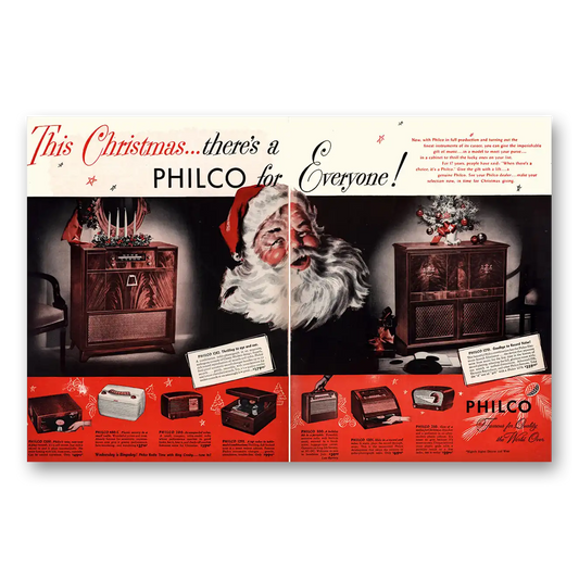 1947 Philco Radio This Christmas Philco for Everyone Vintage Magazine Print Ad