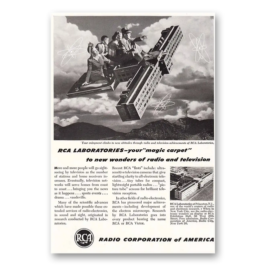 1947 RCA Radios Magic Carpet To New Wonders Vintage Magazine Print Ad