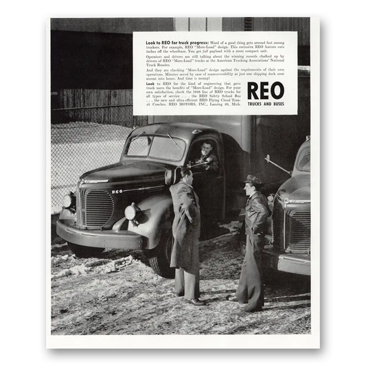 1947 Reo Trucks Word of Good Thing Gets Around Vintage Magazine Print Ad