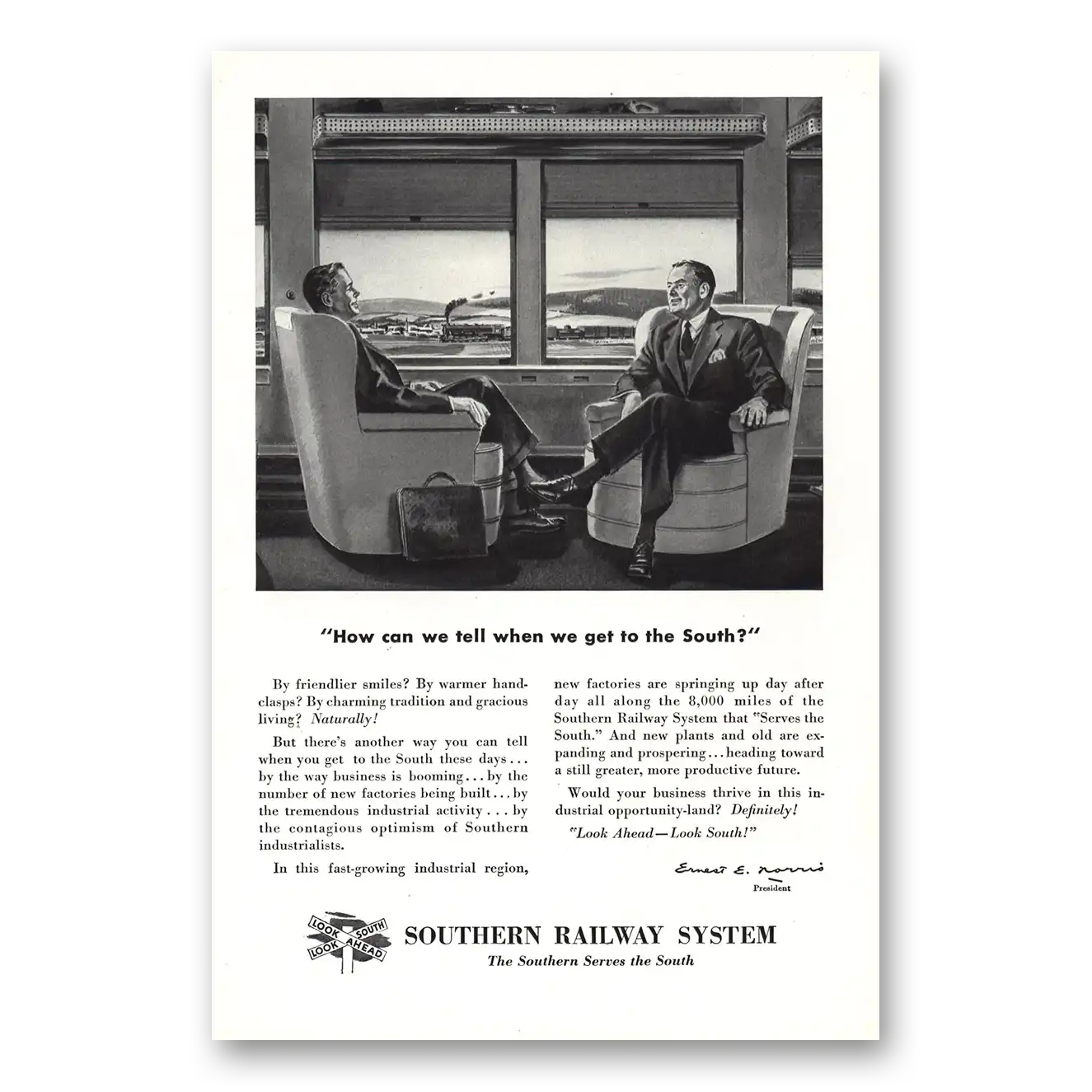 1947 Southern Railway How Can You Tell Vintage Magazine Print Ad