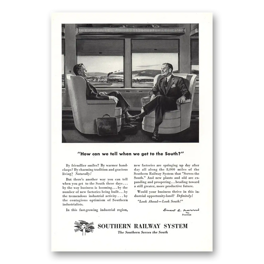 1947 Southern Railway How Can You Tell Vintage Magazine Print Ad