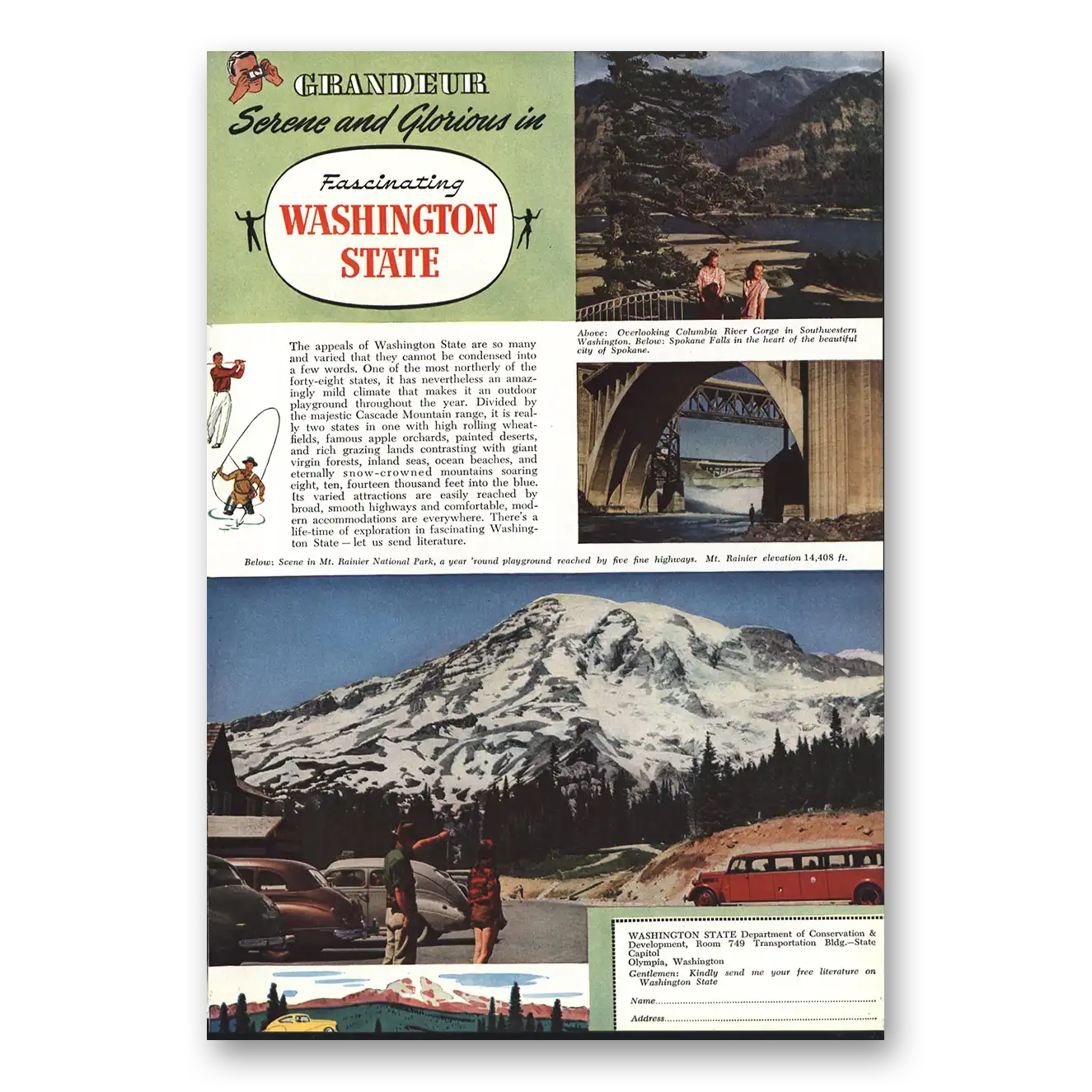 1947 Washington Serene and Glorious Vintage Magazine Print Ad