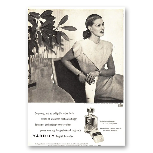 1947 English Lavender So Young and So Delightful Vintage Magazine Print Ad