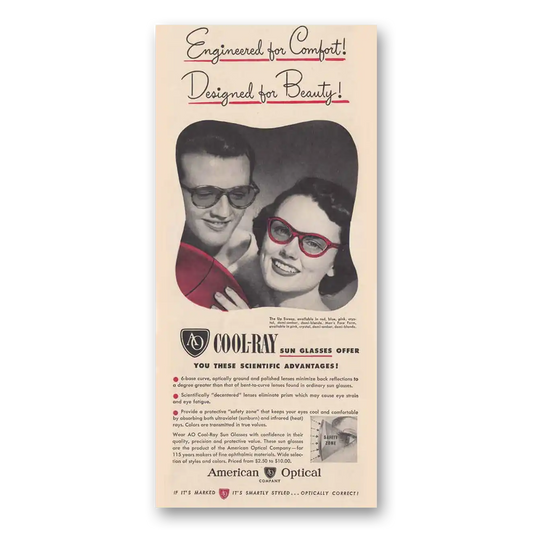 1948 Cool Ray Sunglasses Sun Glasses Cool Ray Designed Vintage Magazine Print Ad