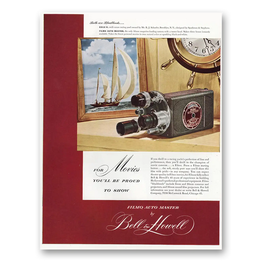 1948 Filmo Camera Auto Master Edlu II Movies Be Proud to Show Vintage Magazine Print Ad