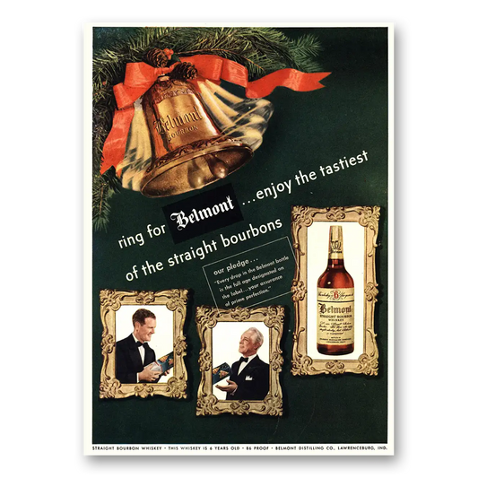 1948 Belmont Whiskey Ring for Belmont Vintage Magazine Print Ad