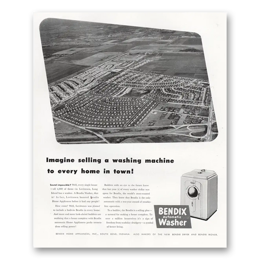 1948 Bendix Washer Imagine Selling a Washing Machine Vintage Magazine Print Ad