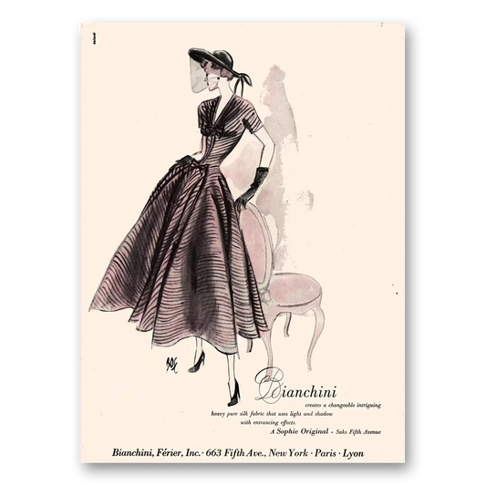 1948 Bianchini Ferier Changeable Intriguing Vintage Magazine Print Ad