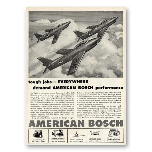 1948 American Bosch Arma Tough Jobs Everywhere Vintage Magazine Print Ad