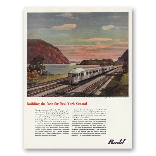 1948 Budd Building New for New York Central Vintage Magazine Print Ad