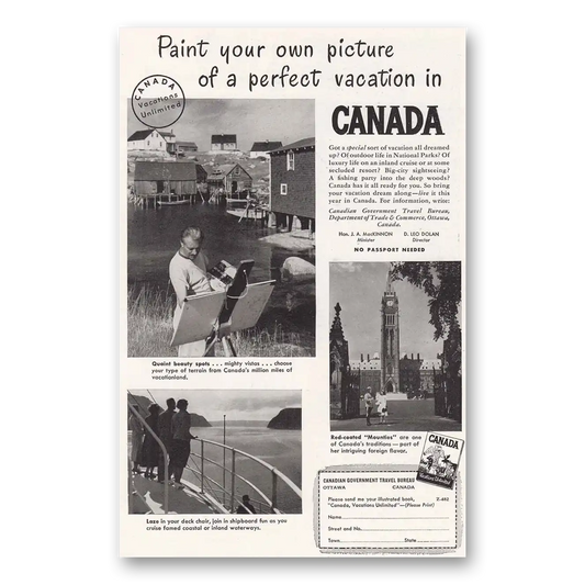 1948 Canada Paint Your Own Picture Vintage Magazine Print Ad