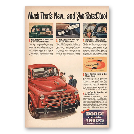 1948 Dodge Trucks Much Thats New Job Rated Too Vintage Magazine Print Ad