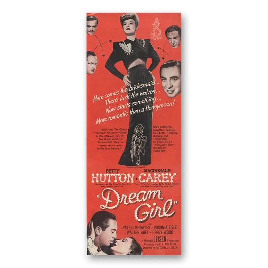 1948 Dream Girl Movie Promo Betty Hutton and Macdonald Carey Vintage Magazine Print Ad